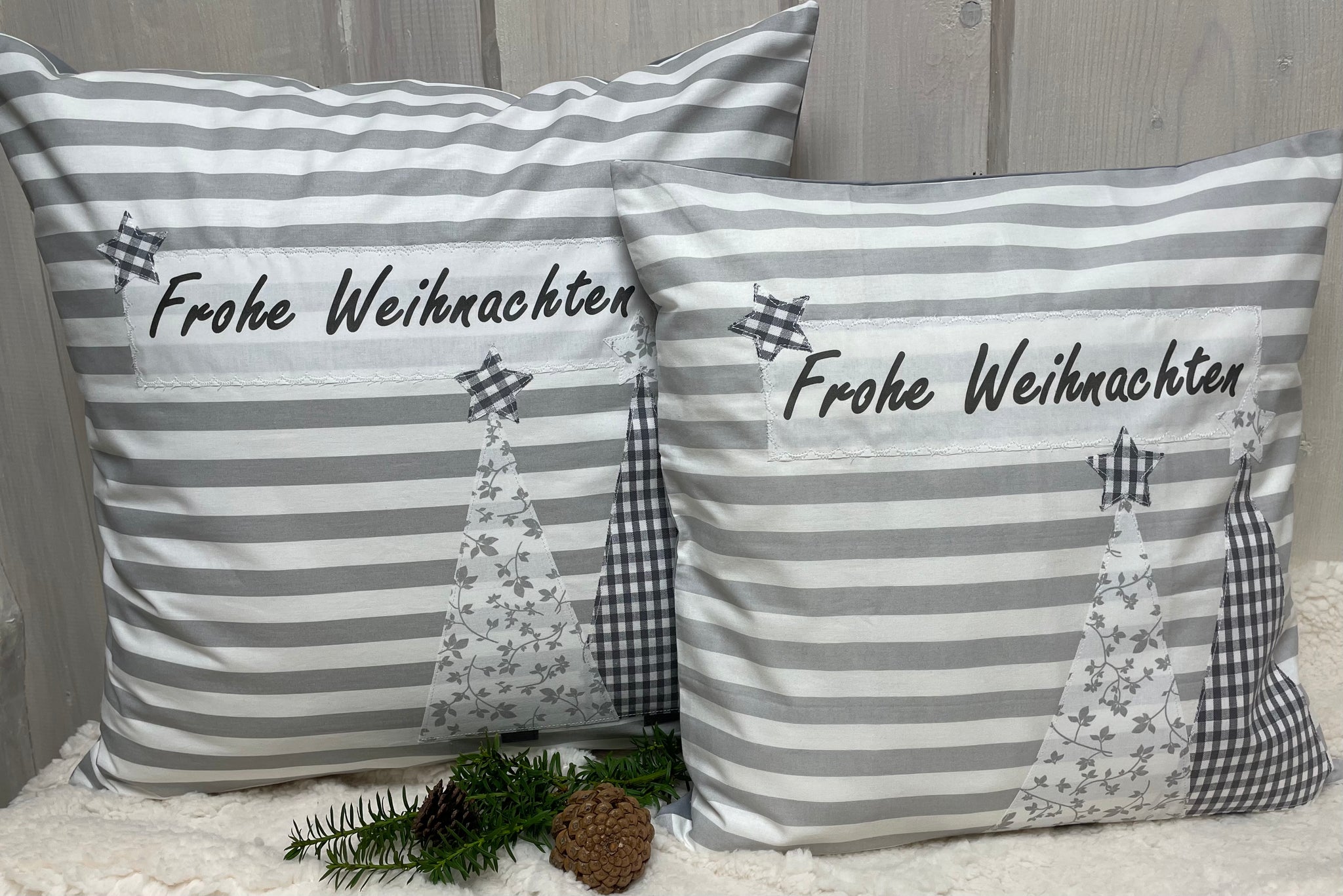 1x Weihnachtliche Landhausstil Kissenhülle * Kissenbezug * Dekokissen – Ammerkind