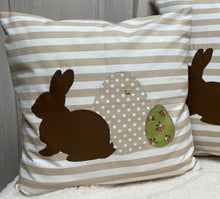 Lade das Bild in den Galerie-Viewer, 1 Landhausstill Kissenhülle, Kissenbezug, Osterkissen,Ostern beige/braun

