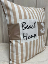 Lade das Bild in den Galerie-Viewer, Maritime Kissenhülle, Kissenbezug, Landhausstil Kissen, Dekokissen * Beach House * beige/weiß
