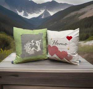 1x country house style cushion cover * cushion cover * farmhouse decorative cushion * cow *
