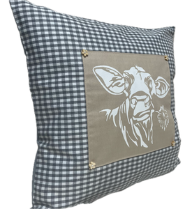 1x Landhausstil Kissenhülle * Kissenbezug * Bauernstube Dekokissen * Kuh*
