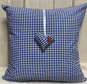 Landhausstil Kissenhülle * Kissenbezug * Bauernstube Dekokissen * blau/weiß kariert