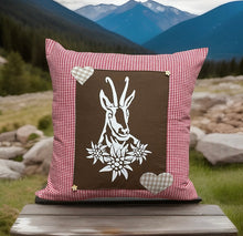 Load image into Gallery viewer, 1x country house style cushion cover * cushion cover * farmhouse decorative cushion * chamois *
