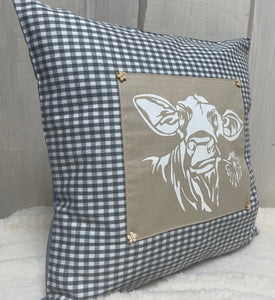 1x Landhausstil Kissenhülle * Kissenbezug * Bauernstube Dekokissen * Kuh*