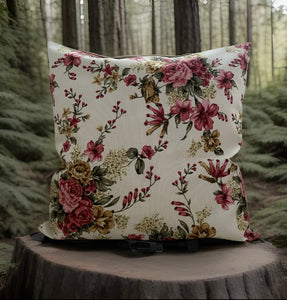 Landhausstil Kissenhülle * Kissenbezug * Dekokissen * Blumen