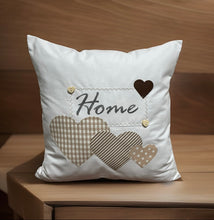 Load image into Gallery viewer, Country house style cushion cover * cushion cover * decorative cushion * home * white/beige with hearts
