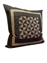 Carregar imagem no visualizador da galeria, Patchwork Kissenhülle, Landhausstil Kissenbezug, grau/beige  50x50cm
