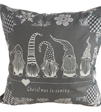 Carregar imagem no visualizador da galeria, Weihnachtliche Kissenhülle * Landhausstil Kissenbezug * Dekokissen *grau/weiß
