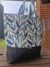 Load image into Gallery viewer, Große Handgefertigte Jeanstasche / Schultertasche Größe ca.42x38x14cm
