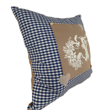 Lade das Bild in den Galerie-Viewer, Landhausstil Kissenhülle * Kissenbezug * Dekokissen * Kuh* blau/beige
