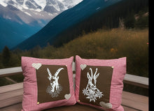 Load image into Gallery viewer, 1x country house style cushion cover * cushion cover * farmhouse decorative cushion * chamois *
