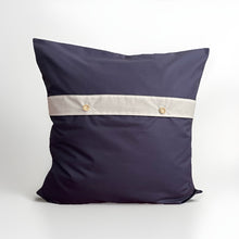 Carregar imagem no visualizador da galeria, Patchwork Kissenhülle, Landhausstil Kissenbezug, blau/weiß 50x50cm
