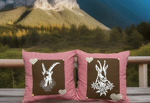 1x country house style cushion cover * cushion cover * farmhouse decorative cushion * Capricorn *