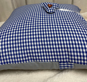 Landhausstil Kissenhülle * Kissenbezug * Bauernstube Dekokissen * blau/weiß kariert
