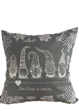 Carregar imagem no visualizador da galeria, Weihnachtliche Kissenhülle * Landhausstil Kissenbezug * Dekokissen *grau/weiß
