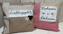 Lade das Bild in den Galerie-Viewer, Landhausstil Kissenhülle, Landhaus Dekokissen*Dahoam is Dahoam * rot/beige kariert
