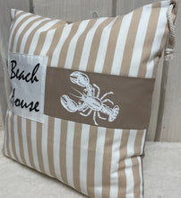Lade das Bild in den Galerie-Viewer, Maritime Kissenhülle, Kissenbezug, Landhausstil Kissen, Dekokissen * Beach House * beige/weiß
