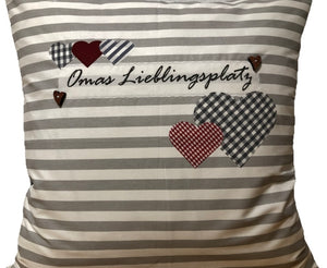 1x Landhausstil Kissenhülle * Kissenbezug * Dekokissen * Omas Lieblingsplatz *