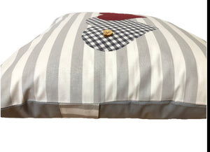 Landhausstil Kissenhülle * Kissenbezug * Dekokissen * Herzen *