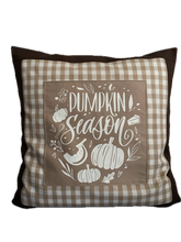 Lade das Bild in den Galerie-Viewer, Landhausstil Kissenhülle, Kissenbezug, Dekokissen*Herbst* Braun/beige kariert
