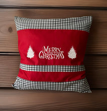 Carregar imagem no visualizador da galeria, Weihnachtliche Kissenhülle * Landhausstil Kissenbezug * Dekokissen *rot/grau
