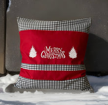 Carregar imagem no visualizador da galeria, Weihnachtliche Kissenhülle * Landhausstil Kissenbezug * Dekokissen *rot/grau
