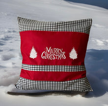 Carregar imagem no visualizador da galeria, Weihnachtliche Kissenhülle * Landhausstil Kissenbezug * Dekokissen *rot/grau
