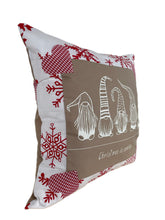 Carregar imagem no visualizador da galeria, Weihnachtliche Kissenhülle * Landhausstil Kissenbezug * Dekokissen * rot/weiß/beige
