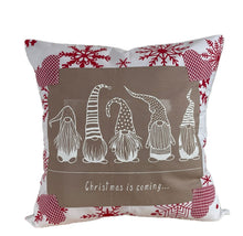 Carregar imagem no visualizador da galeria, Weihnachtliche Kissenhülle * Landhausstil Kissenbezug * Dekokissen * rot/weiß/beige
