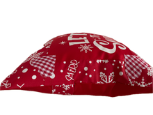 Carregar imagem no visualizador da galeria, Weihnachtliche Kissenhülle * Landhausstil Kissenbezug * Dekokissen *rot/weiß
