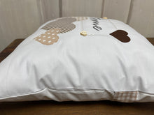 Load image into Gallery viewer, Country house style cushion cover * cushion cover * decorative cushion * home * white/beige with hearts
