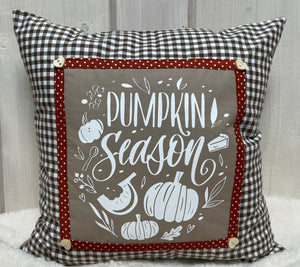 1 country house style cushion cover, cushion cover, decorative cushion * Autumn * Brown/beige