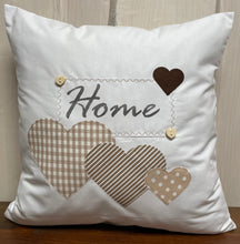 Load image into Gallery viewer, Country house style cushion cover * cushion cover * decorative cushion * home * white/beige with hearts
