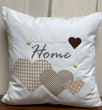 Load image into Gallery viewer, Country house style cushion cover * cushion cover * decorative cushion * home * white/beige with hearts
