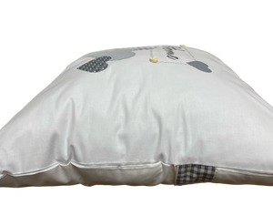 Country house style cushion cover * cushion cover * decorative cushion * home * white/gray with hearts