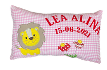 Lade das Bild in den Galerie-Viewer, Namenskissen, Kuschelkissen, Kissen Geburt, Kinderkissen
