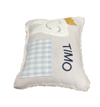 Carregar imagem no visualizador da galeria, Zahnfee Kissen / Personalisiert, Milchzahn Kissen, Zahnkissen, grau oder rosa 12x17cm.
