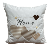 Load image into Gallery viewer, Country house style cushion cover * cushion cover * decorative cushion * home * white/beige with hearts

