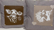 Load and play video in Gallery viewer, 1 country house style cushion cover, cushion cover, decorative cushion * Cow * Brown
