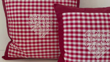 Carregar e reproduzir vídeo no visualizador da Galeria, Landhausstil Kissenhülle, Kissenbezug, rot/weiß kariertes Dekokissen
