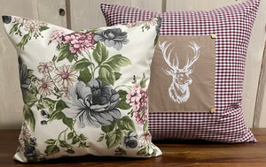 1x country house style cushion cover * cushion cover * decorative cushion * flowers