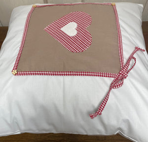 1x country house style cushion cover * cushion cover * farmhouse decorative cushion * white/red