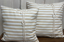 Lade das Bild in den Galerie-Viewer, 1 Maritime Kissenhülle, Kissenbezug, Landhausstil Kissen * Seemannsknoten * beige/weiß .
