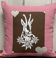 Load image into Gallery viewer, 1x country house style cushion cover * cushion cover * farmhouse decorative cushion * chamois *
