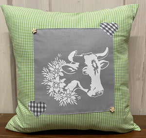 1x country house style cushion cover * cushion cover * farmhouse decorative cushion * cow *