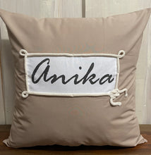 Load image into Gallery viewer, 1x Personalized cushion cover, country house style cushion cover * cushion cover * decorative cushion * beige
