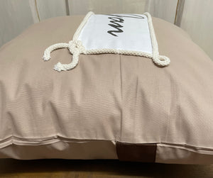 1x Personalized cushion cover, country house style cushion cover * cushion cover * decorative cushion * beige
