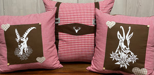1x country house style cushion cover * cushion cover * farmhouse decorative cushion * chamois *