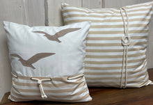 Lade das Bild in den Galerie-Viewer, 1 Maritime Kissenhülle, Kissenbezug, Landhausstil Kissen * Seemannsknoten * beige/weiß .
