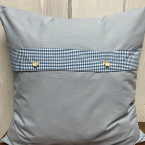 1x Landhausstil Kissenhülle * Kissenbezug * Bauernstube Dekokissen * Kuh* blau/grau